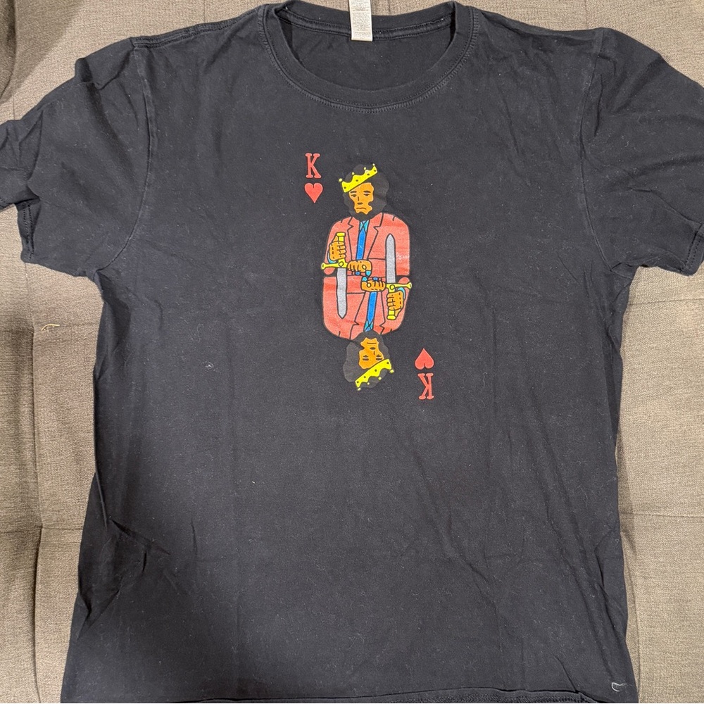 Black King of Hearts Graphic T-Shirt